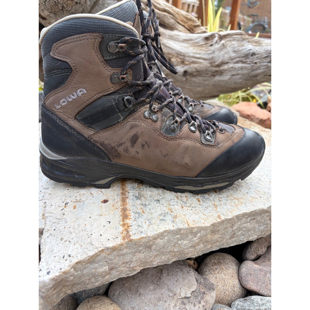 Lowa Catalan LL Mens Hiking Boots Brown Leather Mid Top Made in‎ Germany Size 8